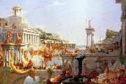 Thomas Cole Course of Empire Consumation of  Empire oil